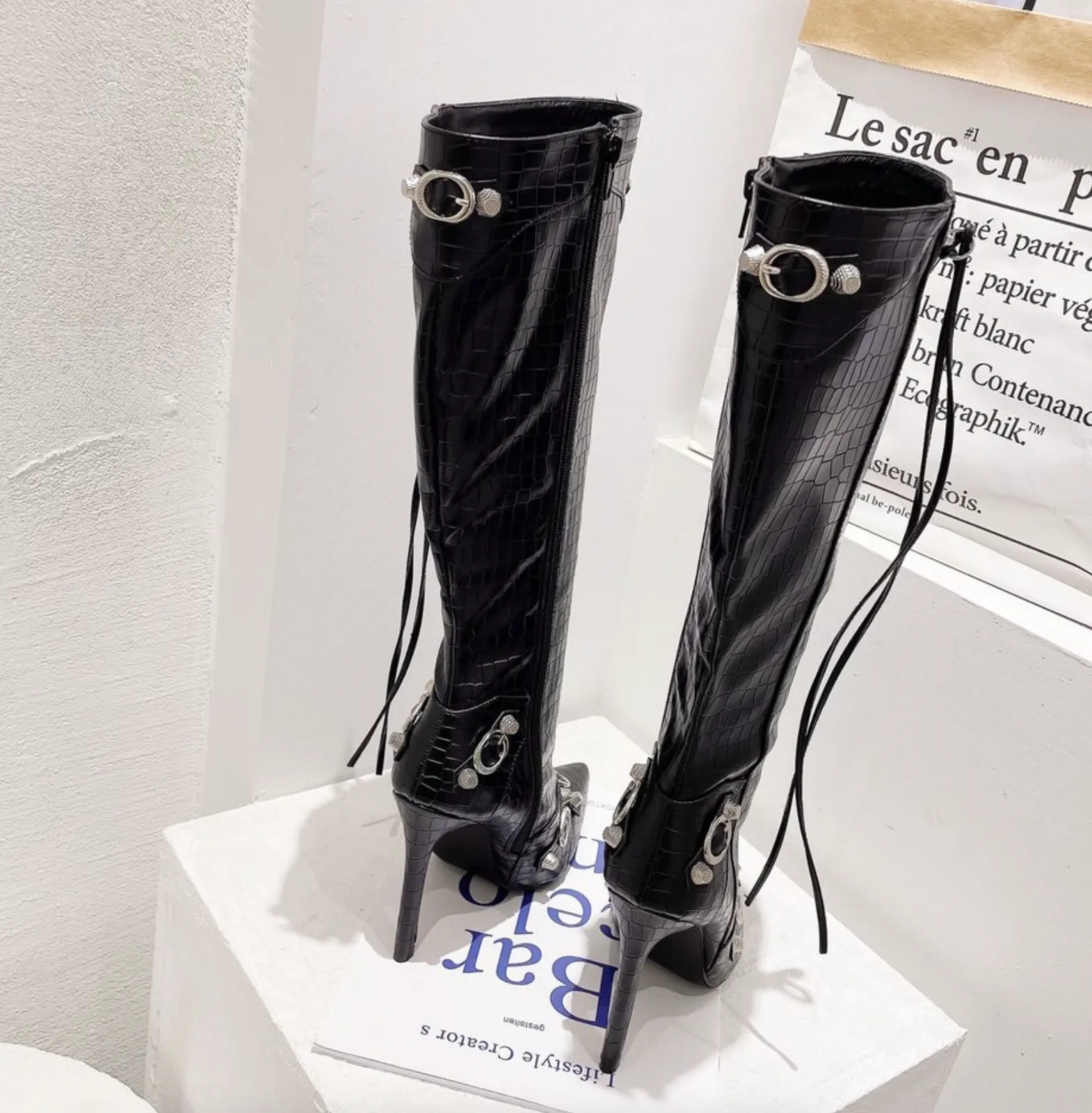 Number Ninety Five Pointed Toe Boots