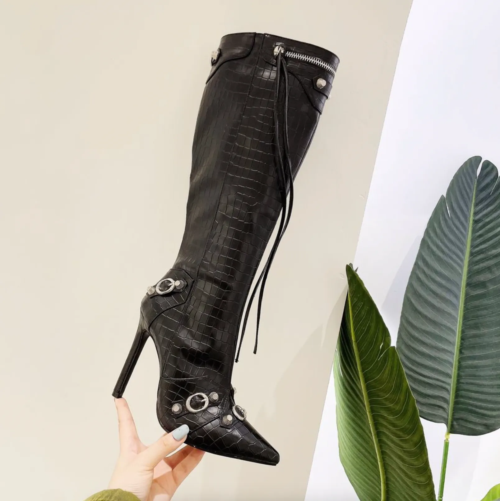 Number Ninety Five Pointed Toe Boots