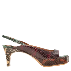 Open Toe Mule — Burgundy