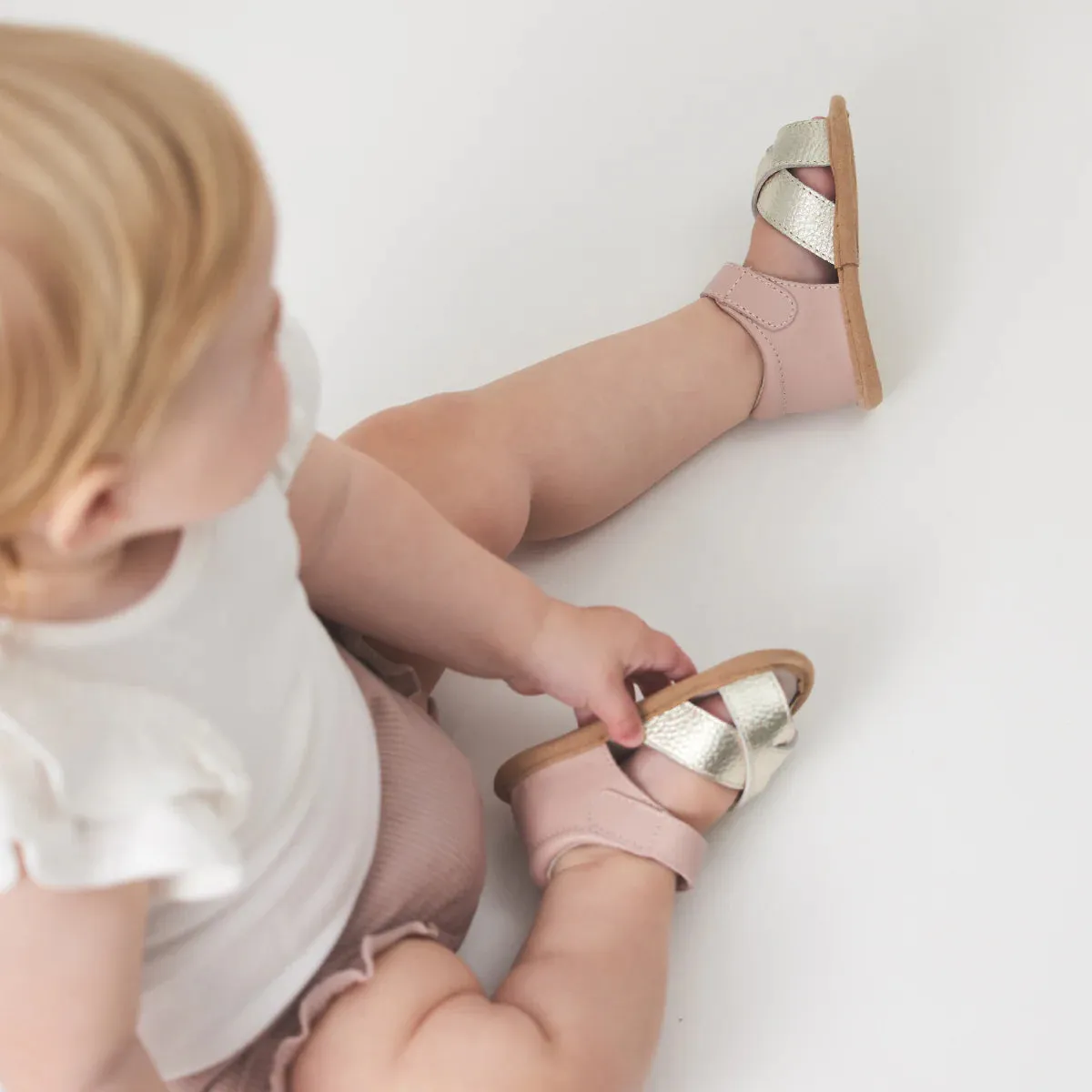 Pretty Brave Criss-Cross - Blush/Gold - UNBOXED