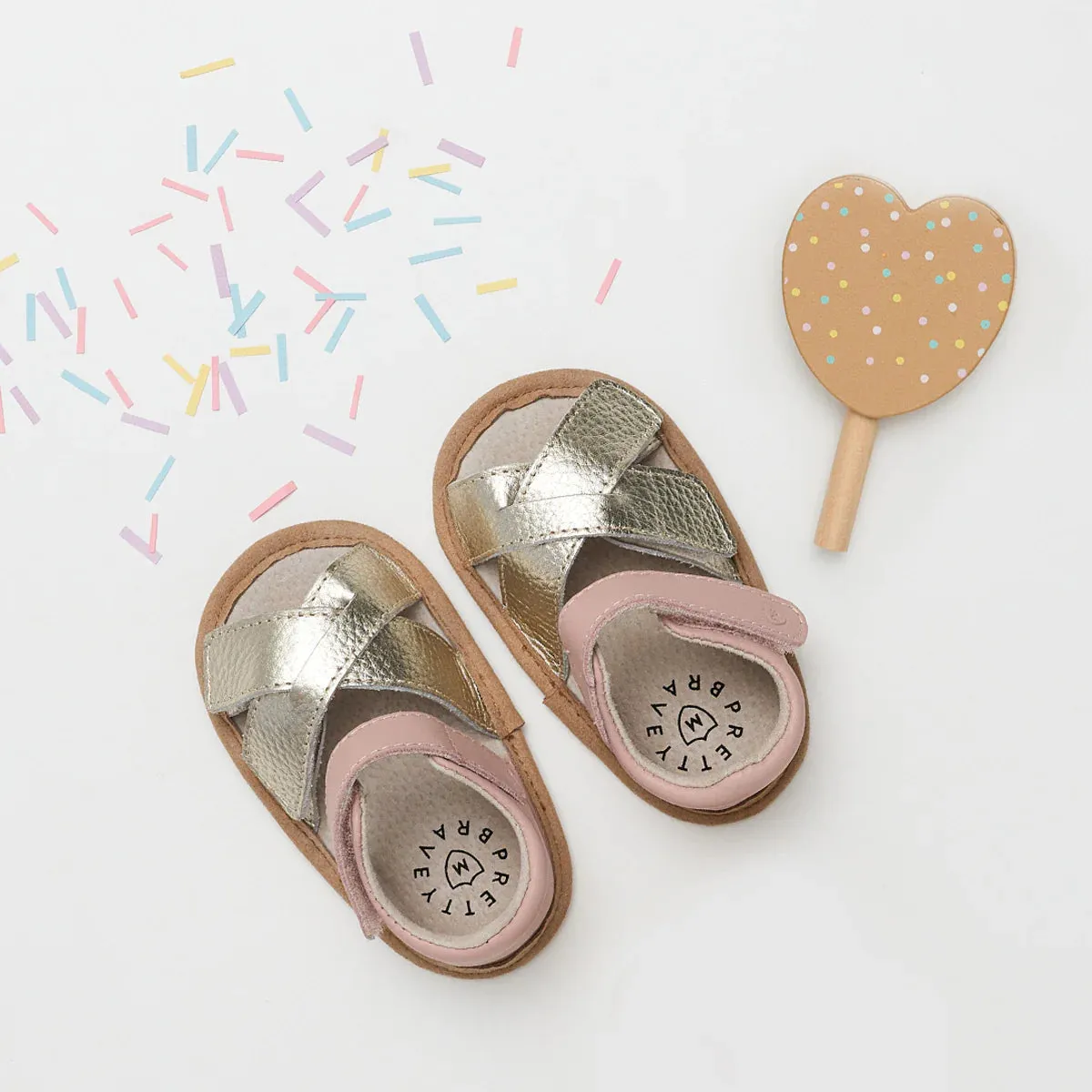 Pretty Brave Criss-Cross - Blush/Gold - UNBOXED