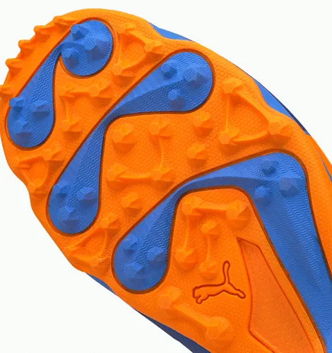 PUMA One8 Virat Kohli 19 Bluemazing Orange Glow Cricket Shoes