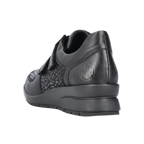 Rieker Wedge Shoes - L4868-00 - Black