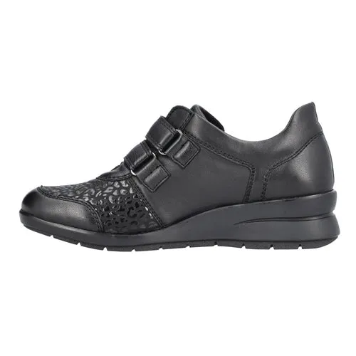 Rieker Wedge Shoes - L4868-00 - Black