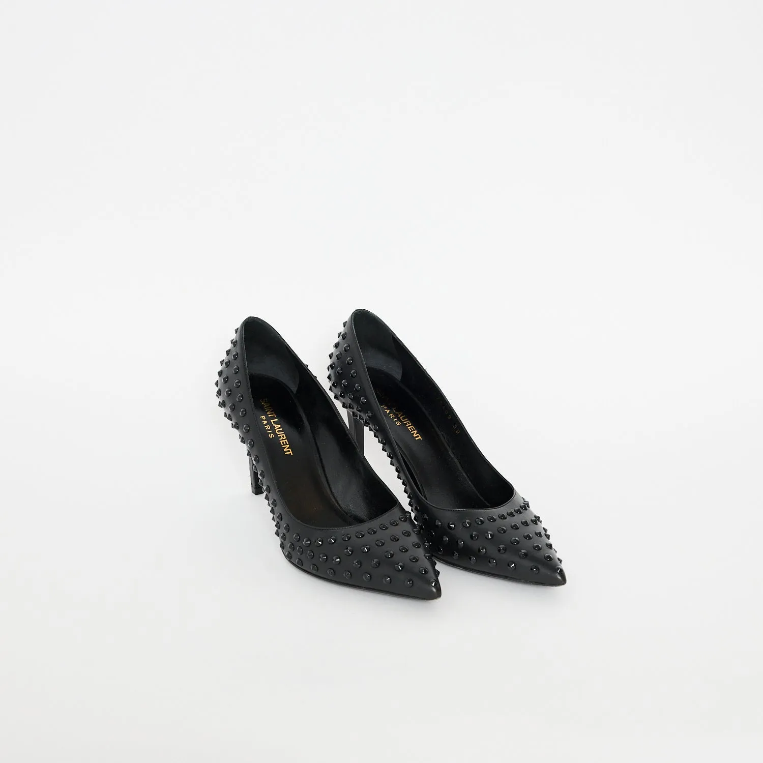Saint Laurent Studded Mid Heel Sz 39