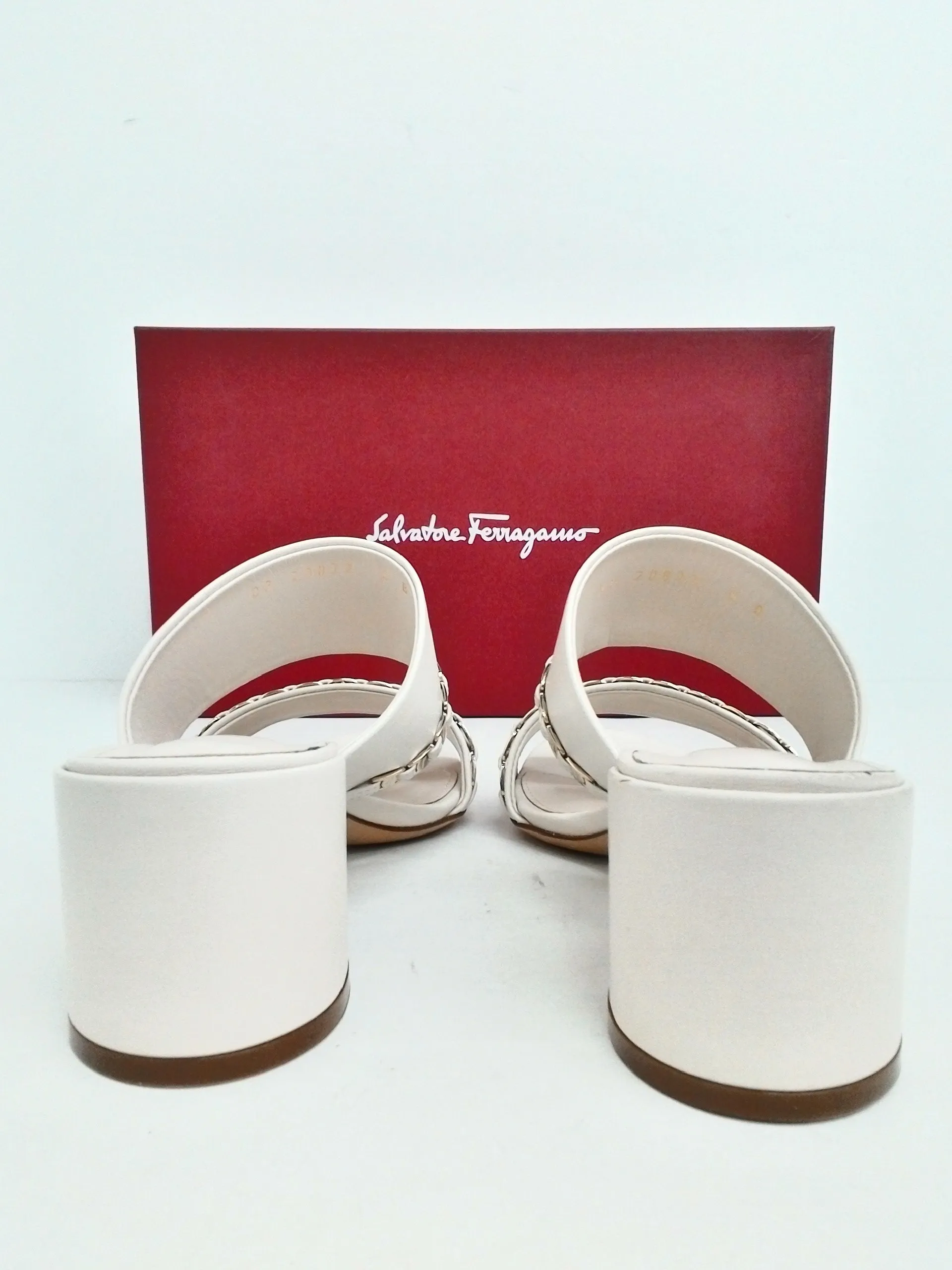 Salvatore Ferragamo Women's Trabianappa Bone Mule Size 6
