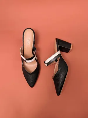 Sancia Mules Midnight Black