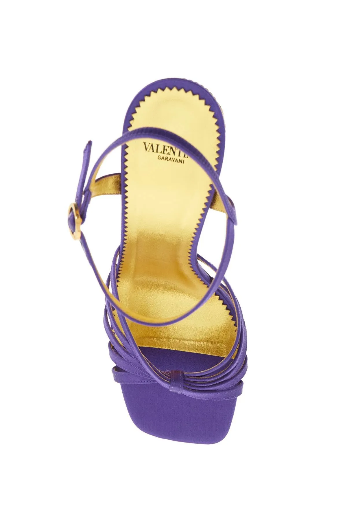 satin sandals with crystal embellishments - 6W2S0LK8IQI ULTRA VIOLET/MULTICOLOR