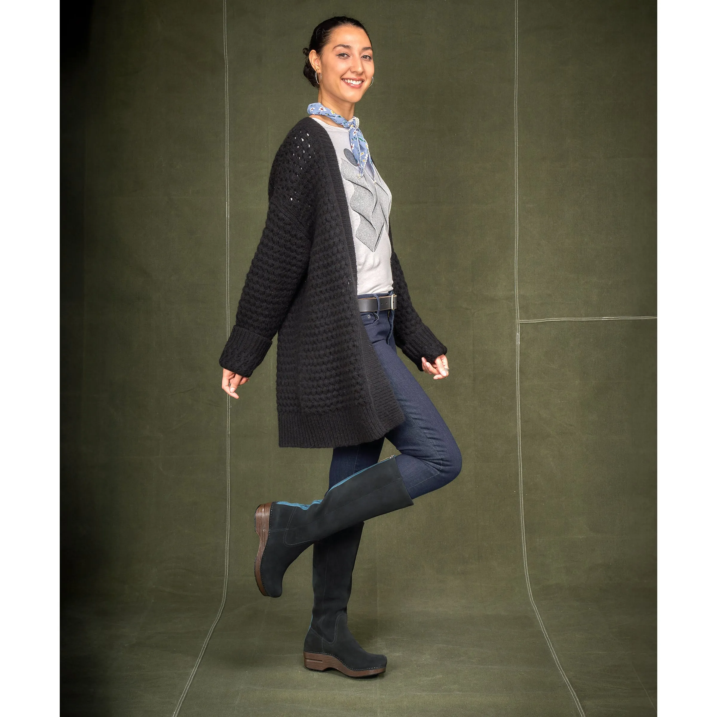Shelbie Black Waterproof Suede