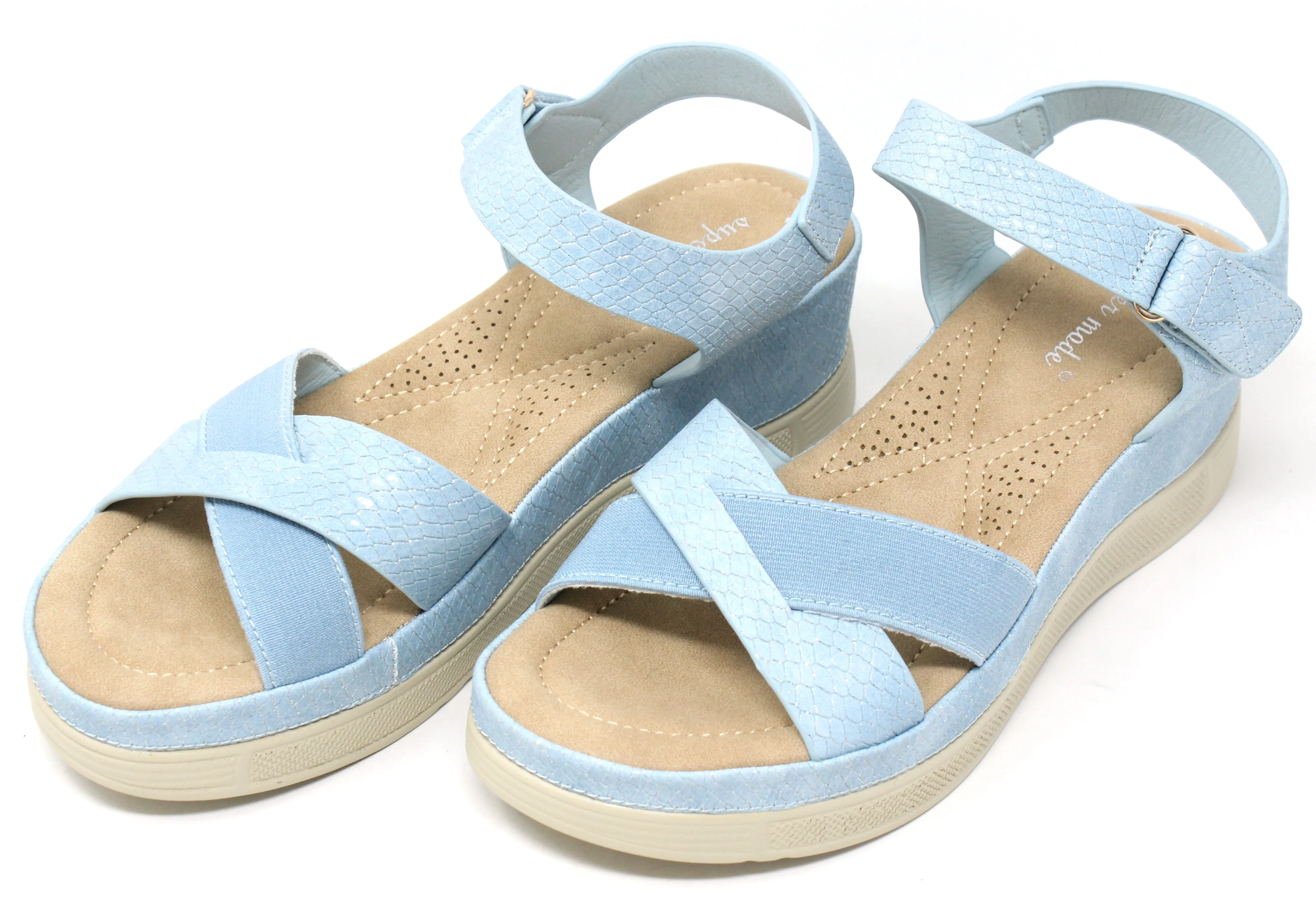Shimmer Cross Strap Sandal