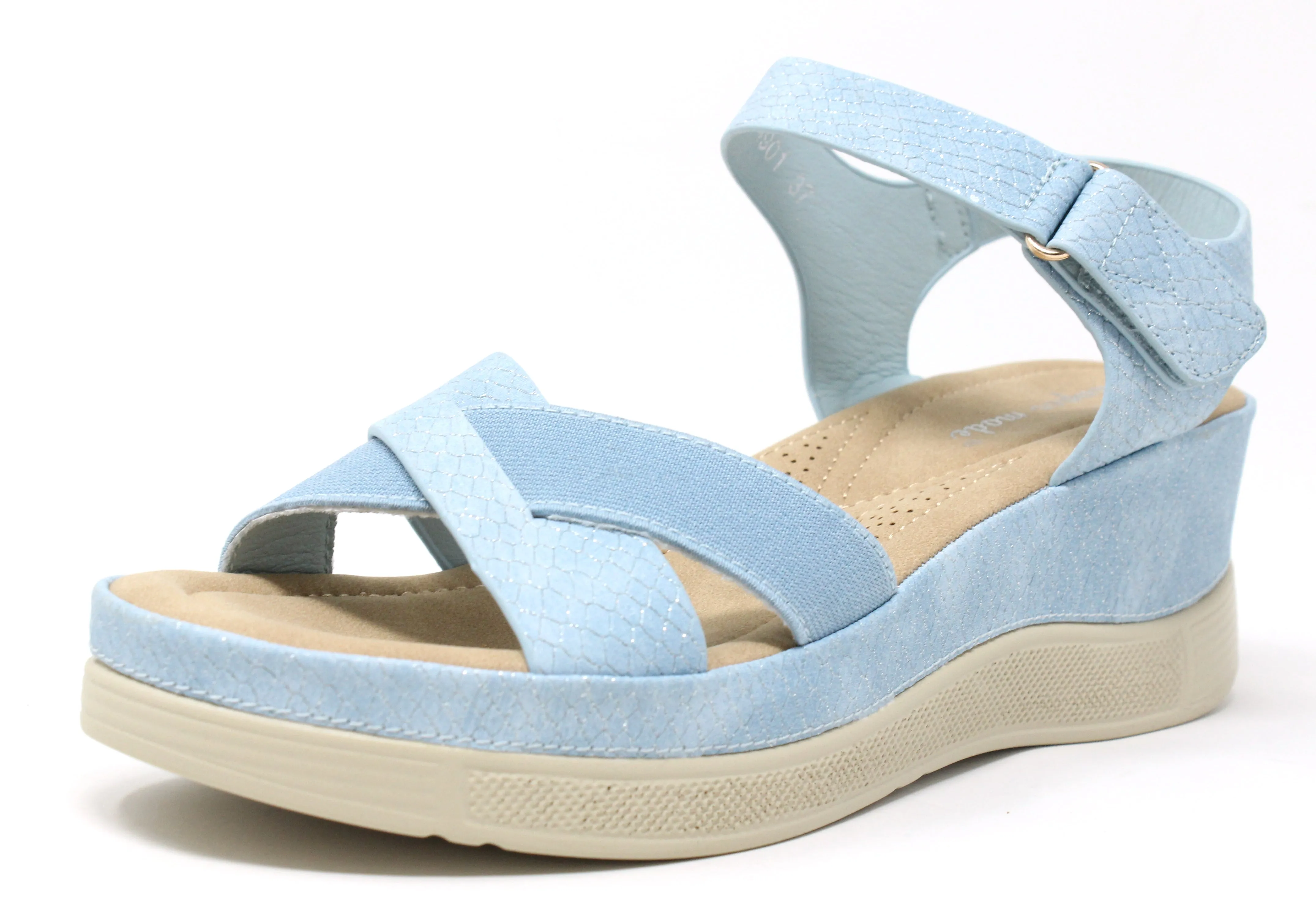 Shimmer Cross Strap Sandal