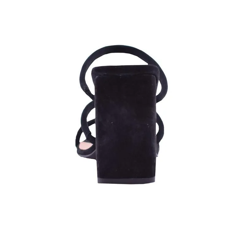 Solsana Judith Mule Black Suede