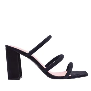 Solsana Judith Mule Black Suede
