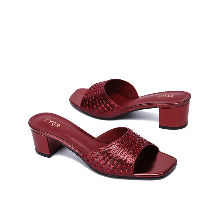 Square Diamante Heeled Sandal HL 172