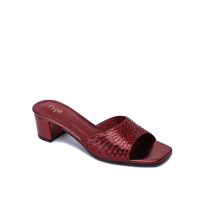 Square Diamante Heeled Sandal HL 172
