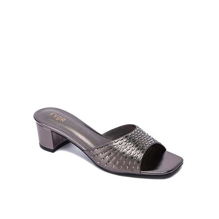 Square Diamante Heeled Sandal HL 172