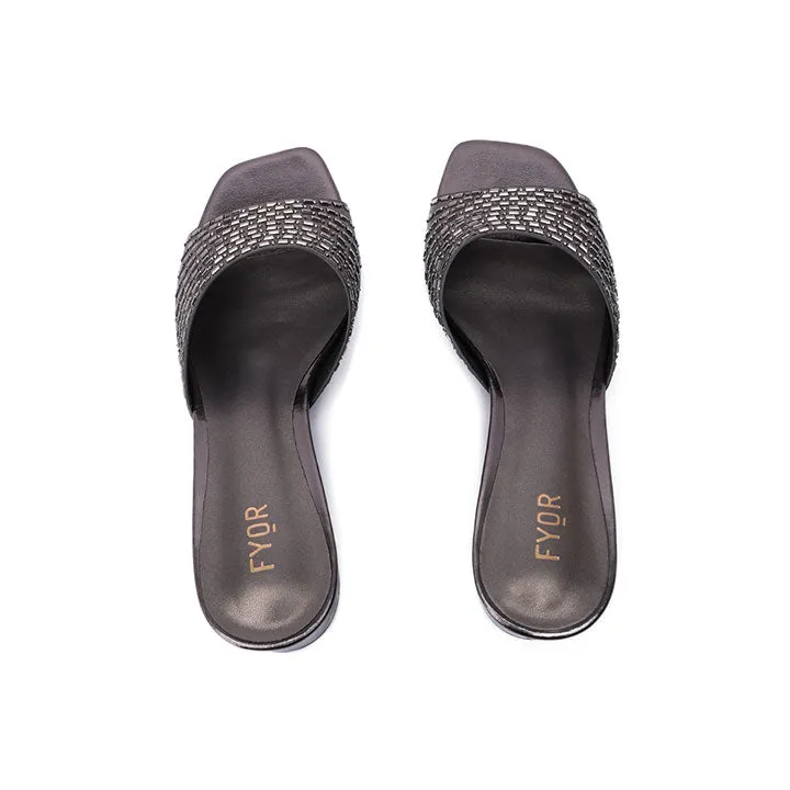 Square Diamante Heeled Sandal HL 172
