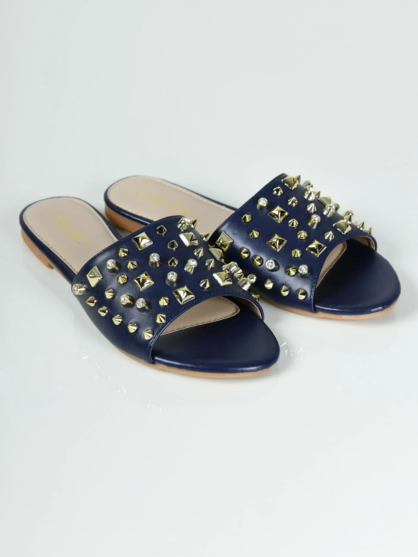Studded Slides - Blue