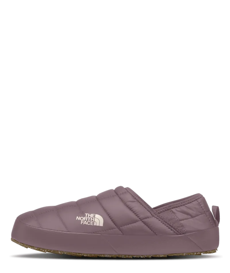 The North Face Womens ThermoBall Traction Mule V Slipper in Fawn Grey and Gardenia White 2024