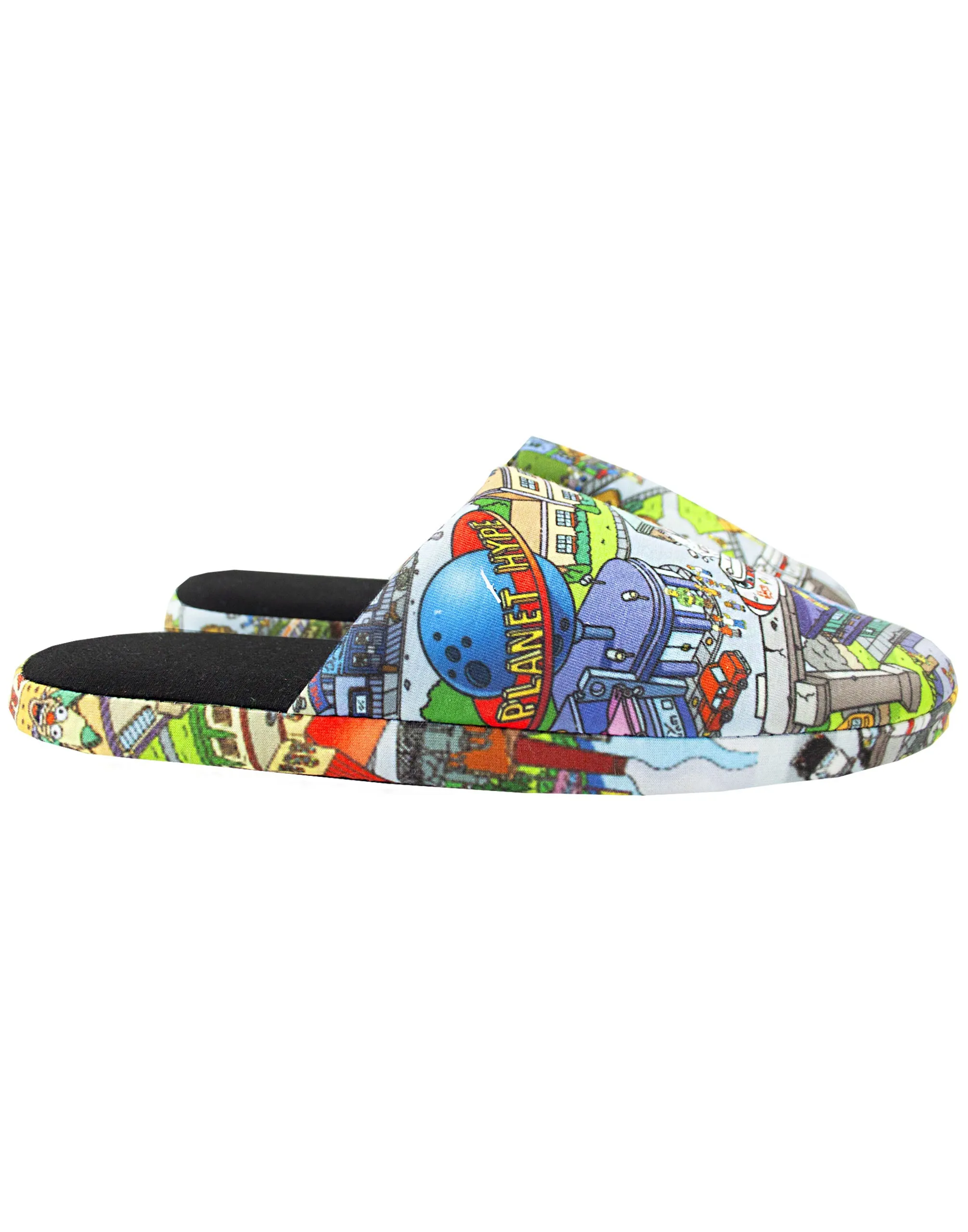The Simpsons Mens Blue Mule Slippers