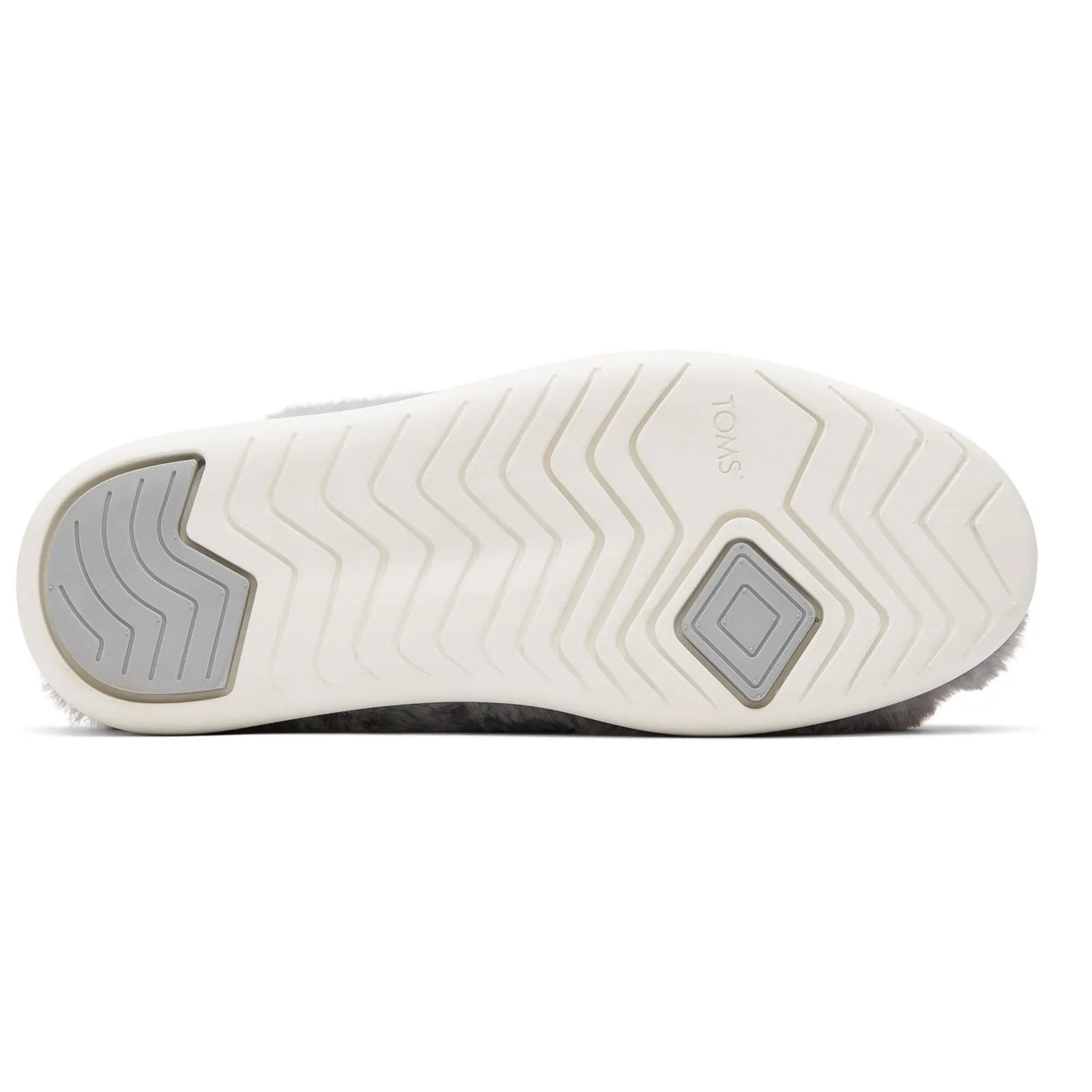 TOMS Alpargata Mallo Grey 100% Polyester Faux Fux Female Mule Ladies Summer
