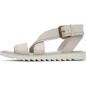TOMS Sidney Tread White 100% Cow Leather Female Sandal Ladies Summer