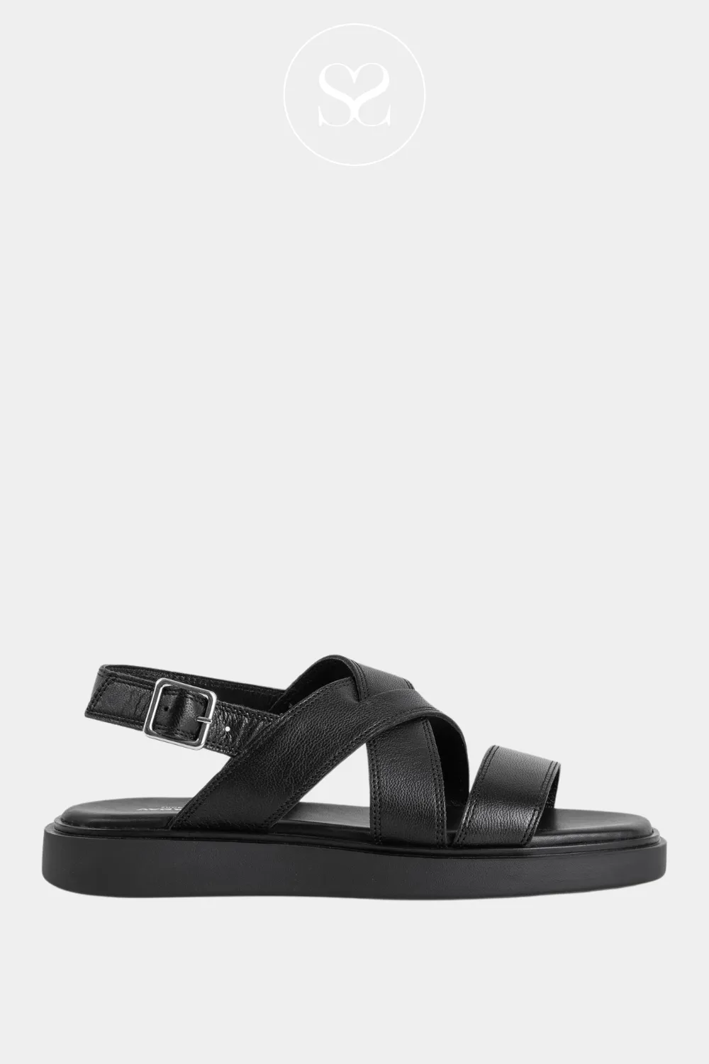 VAGABOND CONNIE 001 BLACK LEATHER GLADIATOR SANDALS