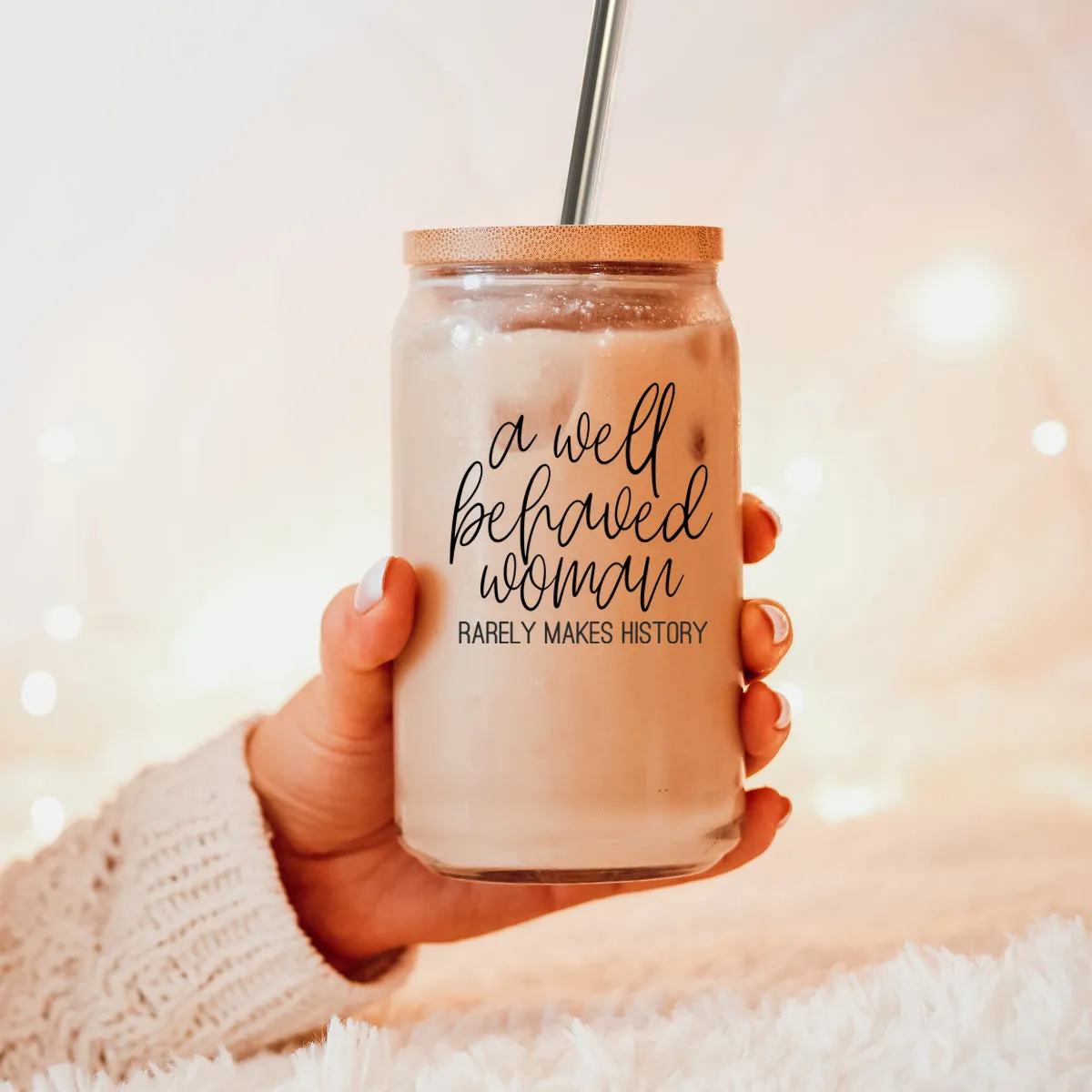 Well Behaved Woman Glass Tumbler