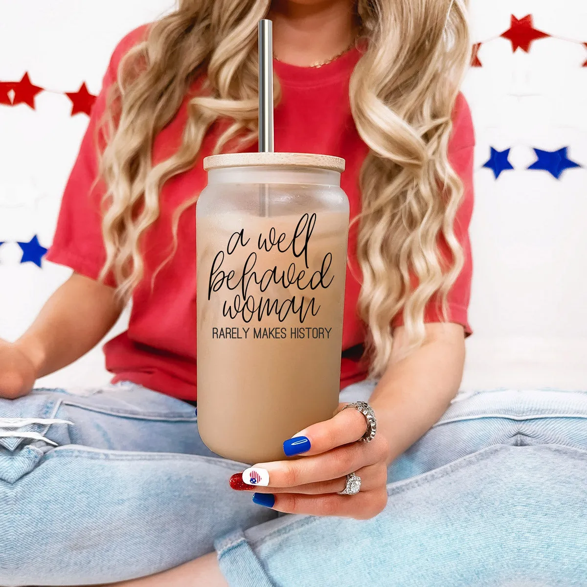 Well Behaved Woman Glass Tumbler