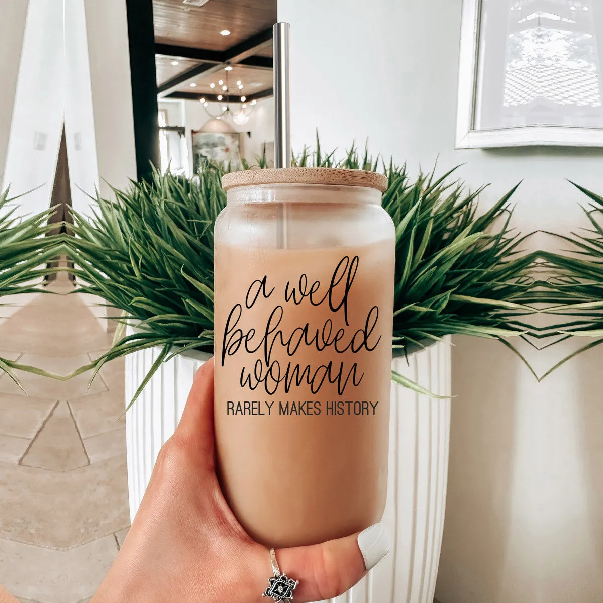 Well Behaved Woman Glass Tumbler