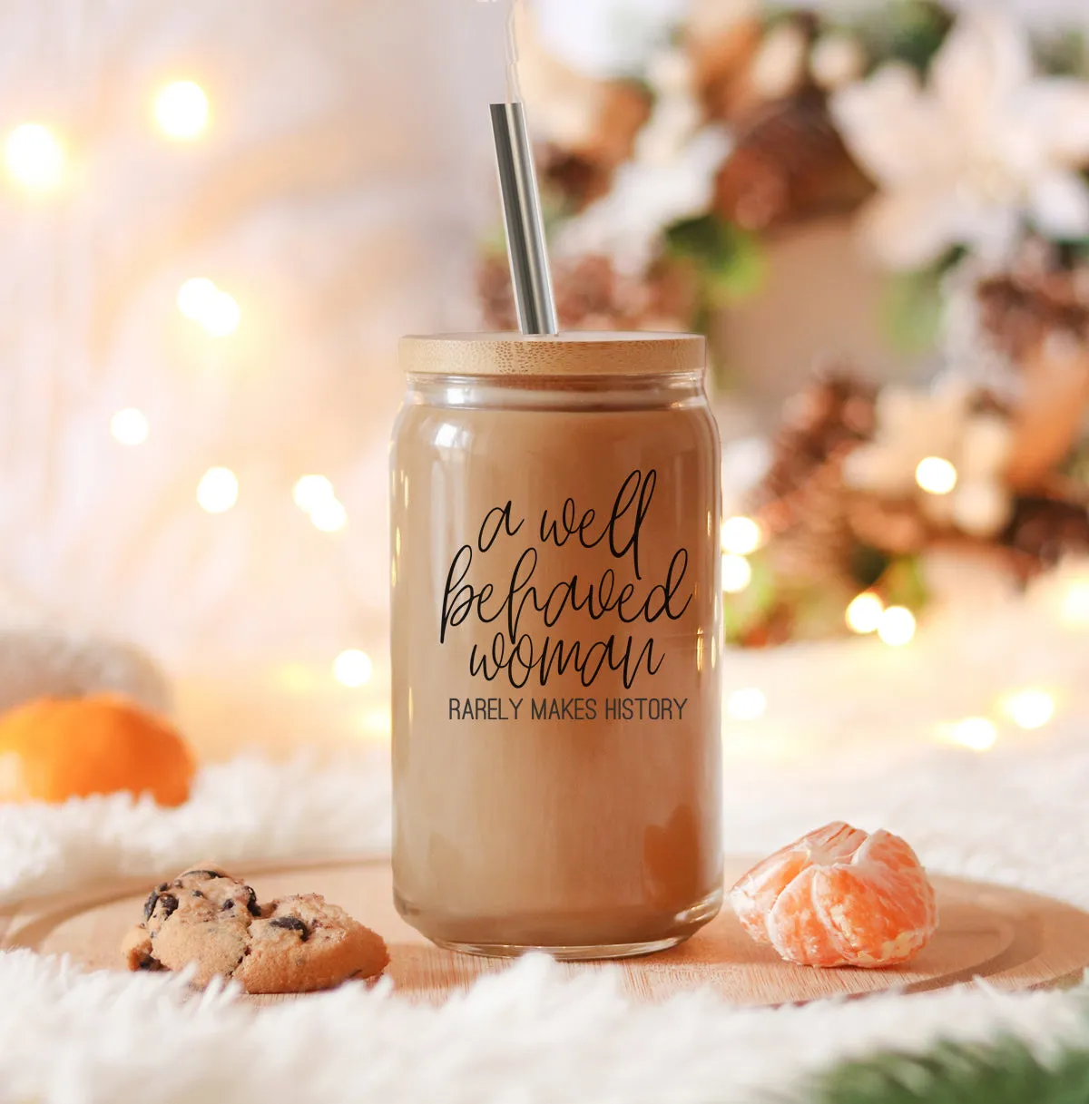 Well Behaved Woman Glass Tumbler