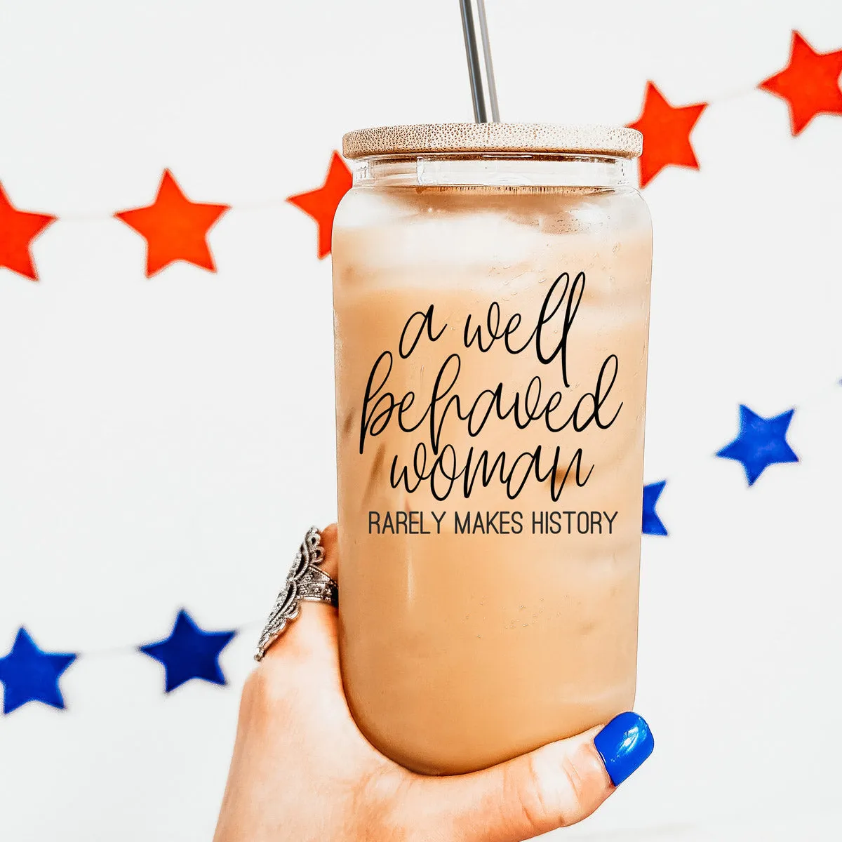 Well Behaved Woman Glass Tumbler
