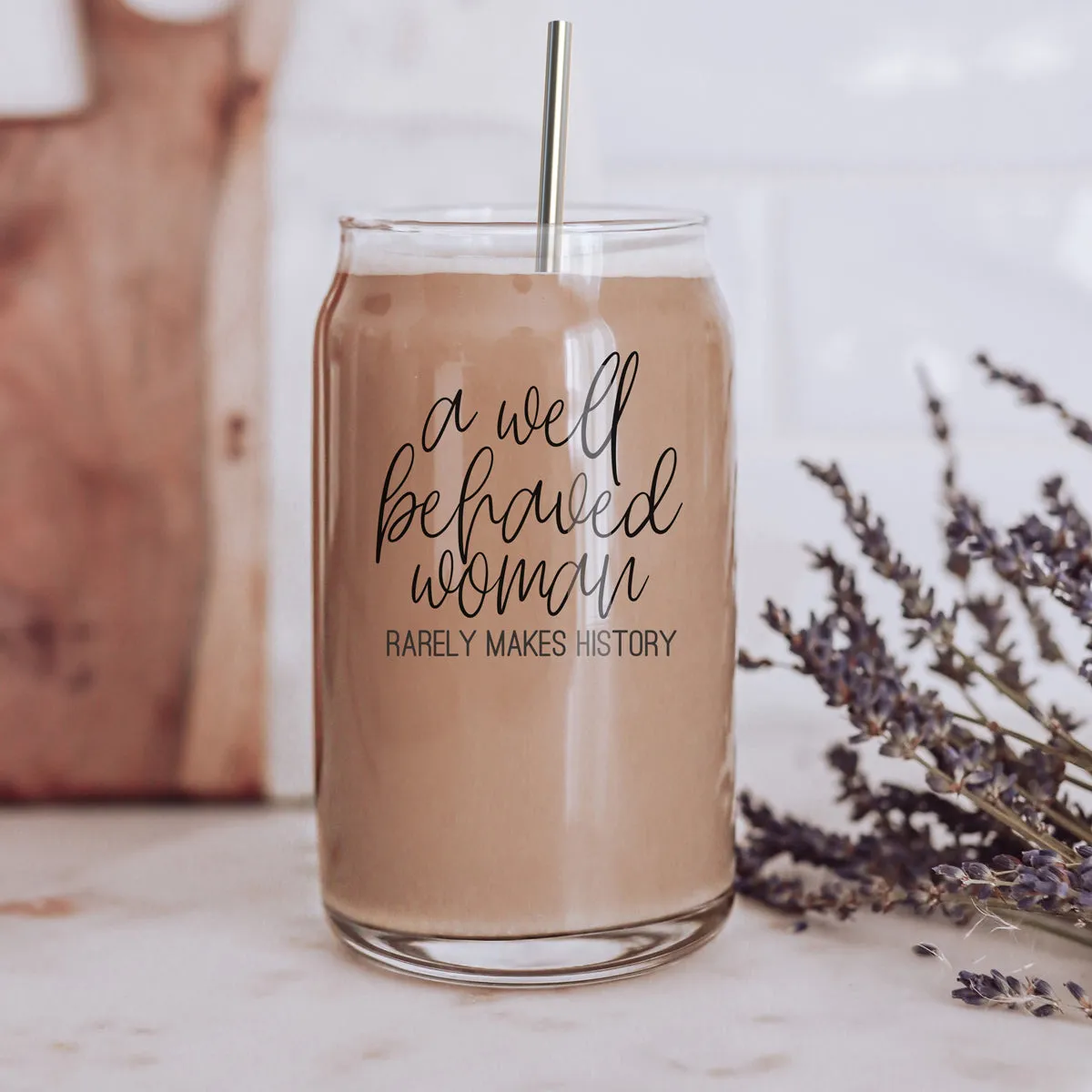 Well Behaved Woman Glass Tumbler