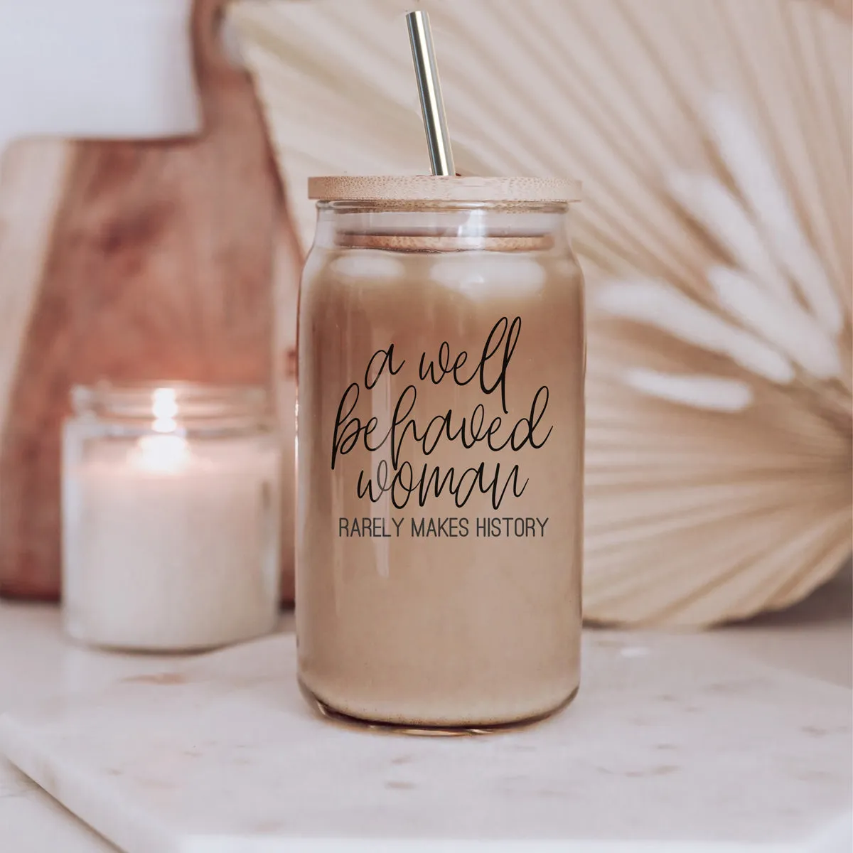 Well Behaved Woman Glass Tumbler
