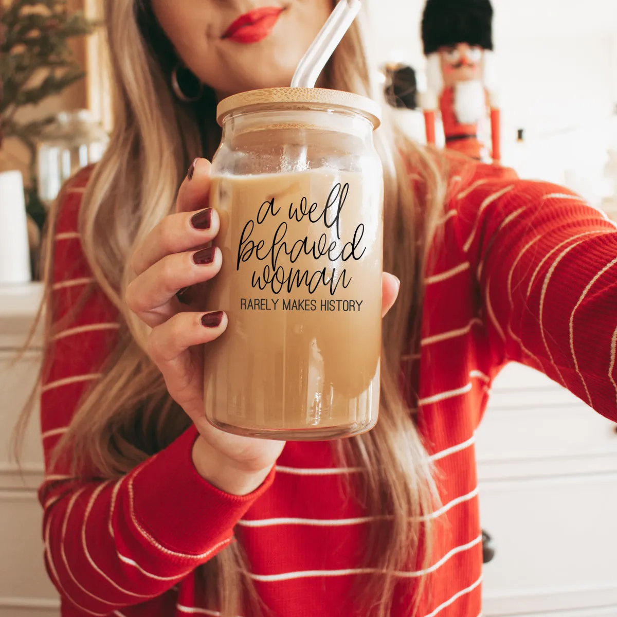 Well Behaved Woman Glass Tumbler