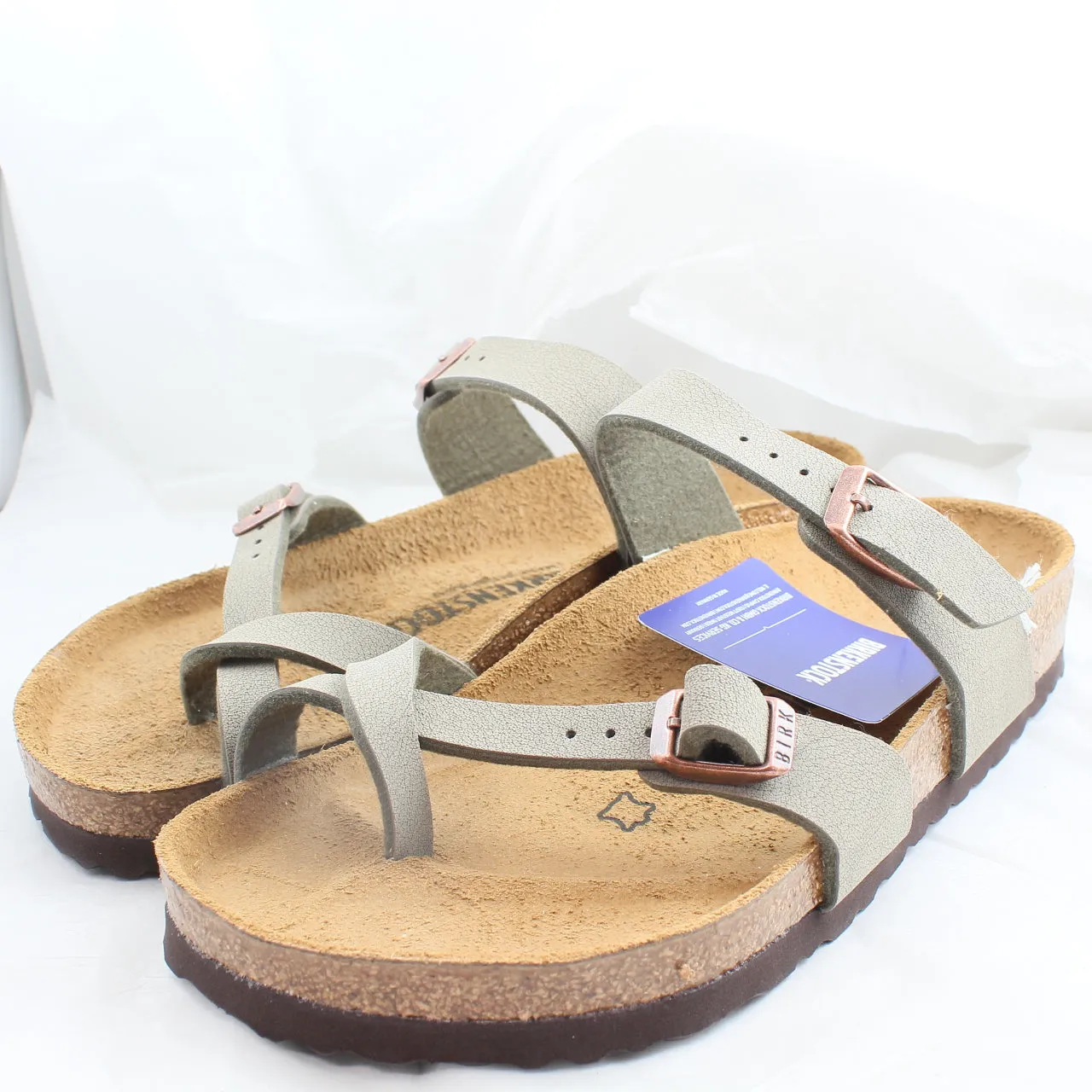 Womens Birkenstock Mayari Cross Strap Sandal Stone