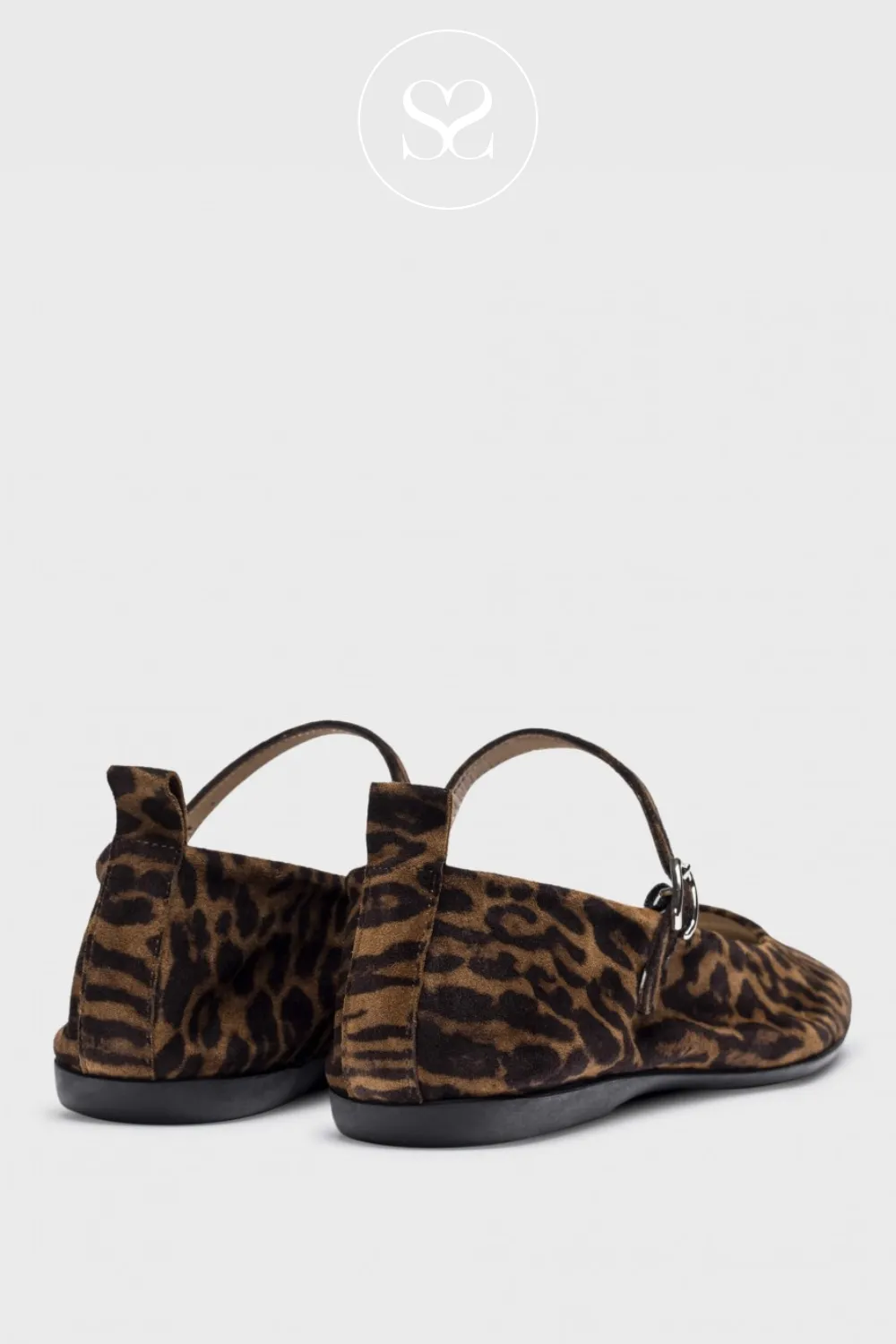 WONDERS A-86101 LEATHER LEOPARD MARY-JANE PUMPS