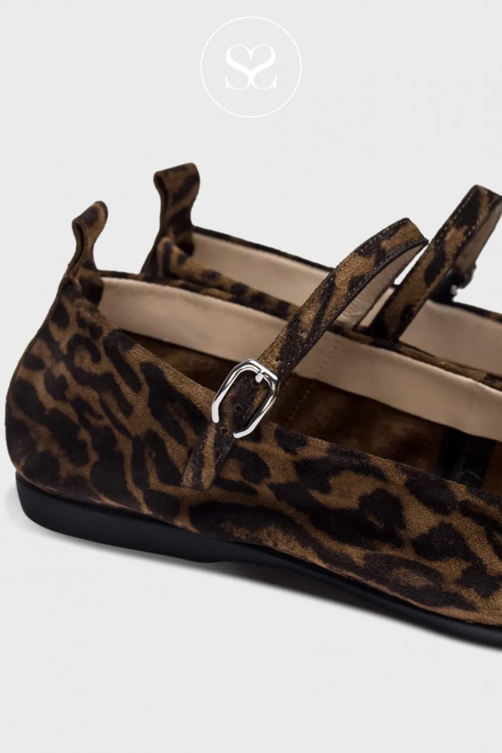 WONDERS A-86101 LEATHER LEOPARD MARY-JANE PUMPS